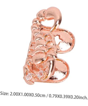KOMBIUDA 1pc Scorpion Single Braces Single Grill Cap Tooth Grills for Your Adult Costume Men Decor Hip Golden 2X1cm - Buy Online on SooperMarket.com