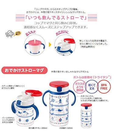 Richell Aqulea Outing Straw Mug 320 Blue - BPA-Free Travel Cup - Buy Online on SooperMarket.com