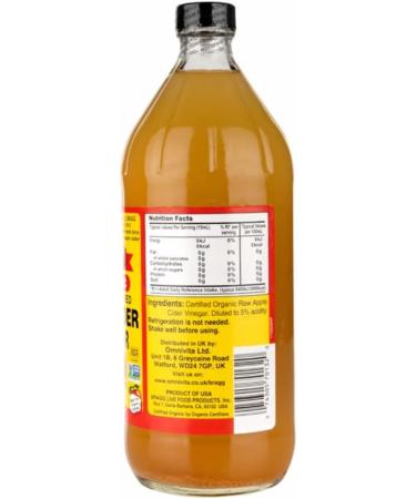 2 x Bragg Organic Apple Cider Vinegar with The Mother 946ml - Buy Online on SooperMarket.com