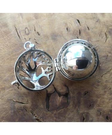 Silver Tree of Life Harmony Ball Necklace Kit - Mexican Bola Pregnancy Gift - Buy Online on SooperMarket.com