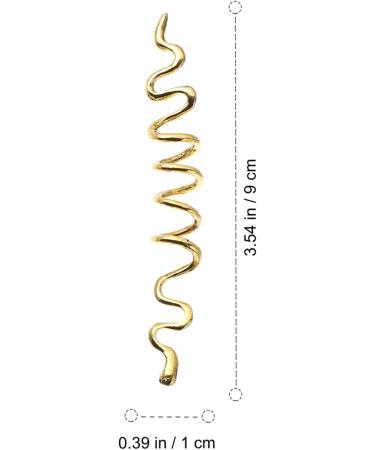 KALLORY 16 Pieces Spiral Hair Alloy Spiral Jewels Retro Dreadlocks Cuffs Accessories for Braid - Buy Online on SooperMarket.com