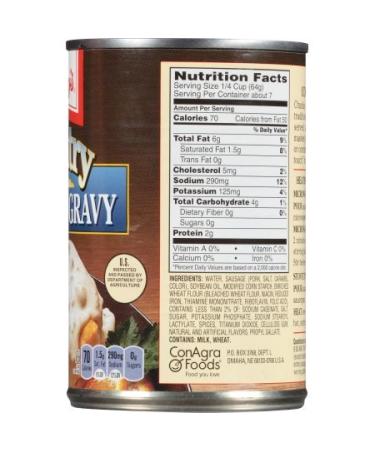 Libby's Country Sausage Gravy 15 oz - Pack of 4 Cans - Buy Online on SooperMarket.com