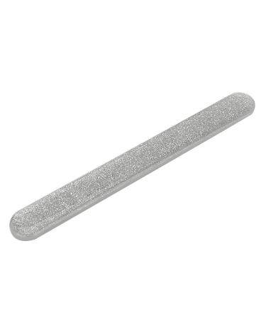 Nail File Nail Buffer Double Sided for Fingernails Toenails for Home DIY and Salon(Large Silver)