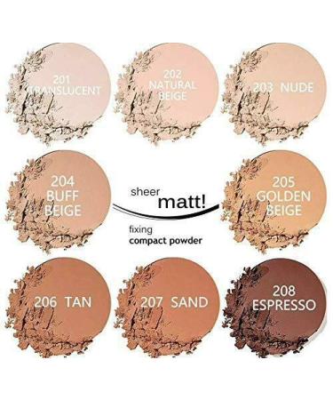 AQUAPURITY PHOERA Sheer Matte Compact Powder - Long-Lasting Makeup Fixer (203 NUDE) - Buy Online on SooperMarket.com