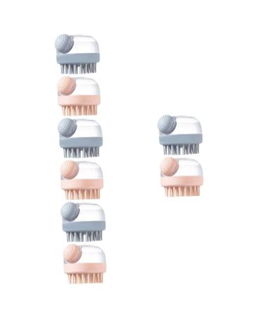 FRCOLOR 8 Pcs Massage Shampoo Brush Scalp Scrubber Scalp Massage Brush Scalp Massager Head Massage Brush Shower Hair Brush Handheld Hair Massager Body Scrubber Tool Bathing Massager Comb 8.5x8.5cmx4pcs Assorted Colorx4pc...