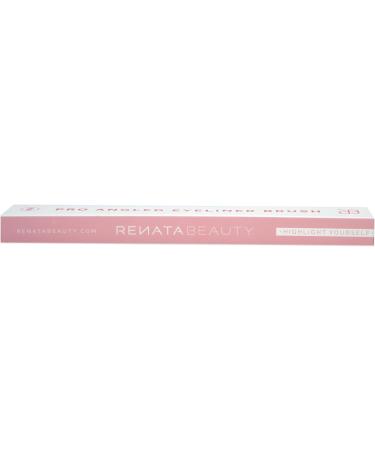 Renata Beauty R22 Eyeliner Brushes Fine Point Angled Liner Brush for Gel and Liquid Liner Premium Eyeliner Tool for Sharp and Precise Lines Thin Bent Liner Brush Multipurpose Design Angled Eyeliner - Buy Online on SooperMarket.com
