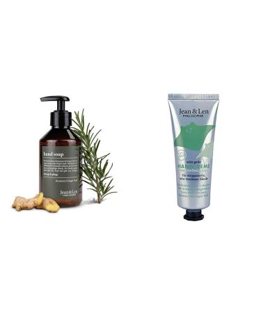 Jean & len hand soap liquid |Spicy-fresh fragrance rosemary & ginger & very horny hand cream rosemary & ginger skin-friendly soothing hand cream quickly retracting |75 ml hand balm