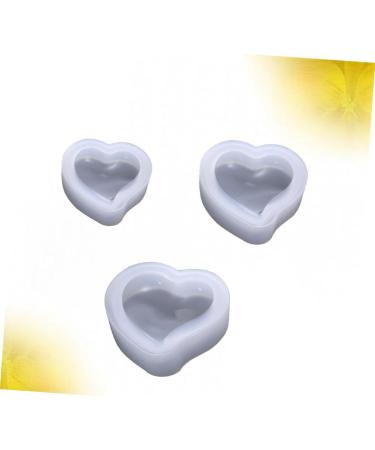 3pcs Silicone Molds Heart Silicone Casting Art Molds Japanese Cute Serving Plate Epoxy Jewelry Molds Crystal Drop Mold Jewelry Making Mold Cake Mold Accessories White M White - Buy Online on SooperMarket.com