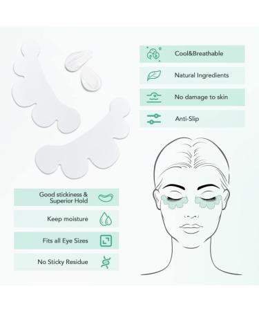 Lunamoon Eye Pads for Eyelash Extensions - 50 Pairs Flower-Light Blue | Perfect for Eyelash Lifting & Color - Buy Online on SooperMarket.com