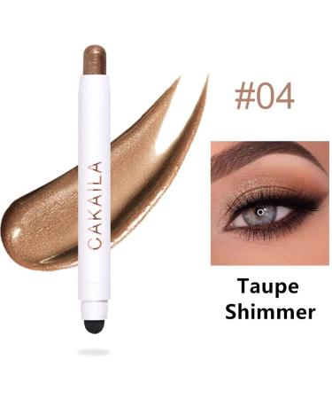 Go Ho Shimmer Cream-to-Powder Eyeshadow Stick - Waterproof 2-in-1 Taupe Shimmer Eyeshadow Pencil Crayon for Easy Application - Buy Online on SooperMarket.com