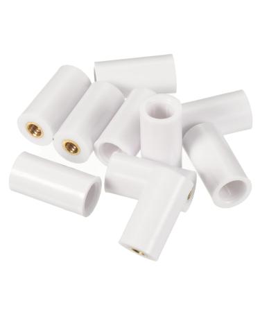 PATIKIL Pool Cue Ferrules, Snooker Billiard Cue Tips Ferrules Screw-on Pool Stick Tips White 13mm