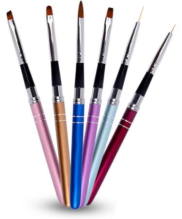 minkissy Set Nail Art Liner Brush Nail Art Liner Pen Stripers Nail Stripping Brush Dotting Painting Pen Multifunction medium Red - Buy Online on SooperMarket.com