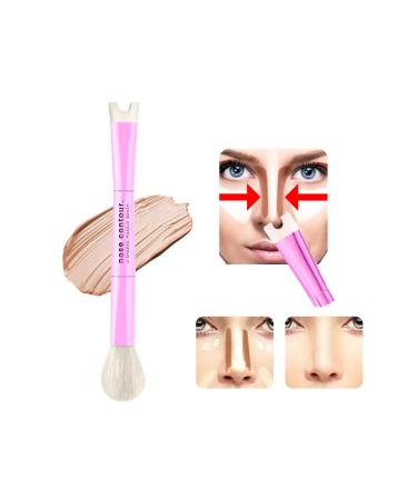 Nose Contour Makeup Brush for Sculpting and Defining Nose Contour Precision Duo Contour Brush Innovative and Unique Dual-Ended Brush U-Shaped Nose Contour Brush for Easy Nose Contour