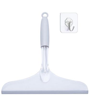 Shower Squeegee for Bathroom Shower Glass Doors, Rubber Window Cleaner Squeegee, Clear Plastic Car Windshield Cleaning Squeegee