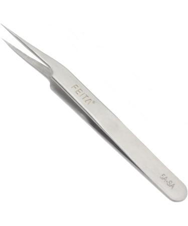 FEITA Precision Tweezers Set - Straight & Slanted Tip Stainless Steel Tweezers for Eyelash Extension, Craft, Jewelry, Eyebrow & Ingrown Hair Removal - Silver 2Pcs - Buy Online on SooperMarket.com
