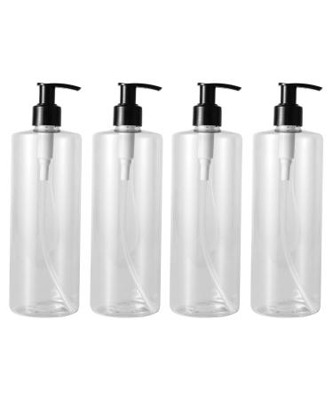 Lioobo 4 pieces 500 ml empty shampoo lotion pump pump bottles body wash lotion dispenser bottle refillable liquid soap container for at home travel