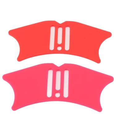 Nose Shadow Template Silicone Contour Tool for Nose Eyebrow and Makeup Tool Set with Applicator for Beauty Enthusiasts (Rose Red+Red)