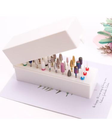 Nail Drill Bits Holder 30 Holes Drill Bits Organizer Container 30 Holes Manicure Tools Nail Drill Bit Holder Stand Display Organizer Dust Proof Storage Container Box - Buy Online on SooperMarket.com