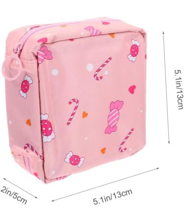 KOMBIUDA 4pcs Sanitary Napkin Storage Bags - Cute Zipper Period Pouch Set for Teen Girls - Travel Toiletry Bag Organizer - Buy Online on SooperMarket.com