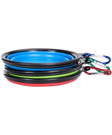 Buy Zuofeng Reisenapf Foldable Dog Water Bowl - Portable Silicone Feeding Set for Cats & Dogs | 3 Colors: Blue Green Red | International Shipping Available - Buy Online on SooperMarket.com