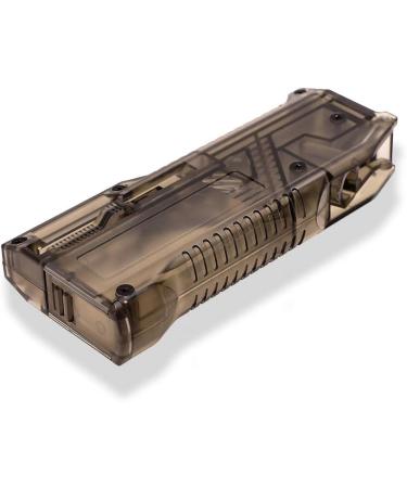 Lancer Tactical x Laylax Satellite Ambidextrous Swiveling Arm High Capacity Airsoft Speedloader - Smoked Color (Japanese Made) | Holds up to 140 BBS for Quick Reloads - Buy Online on SooperMarket.com