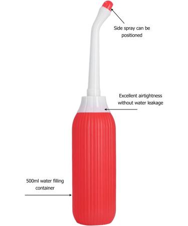 Shop Luqeeg 500ml Perineal Bottle - Portable Travel Bidet for Postpartum Care Gentle Cleaning for Women Men & Babies - 2 Nozzles Included - Buy Online on SooperMarket.com