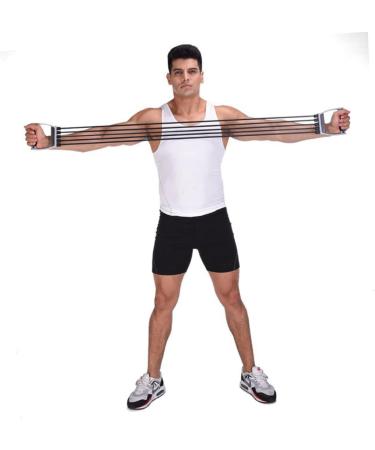 1pc Puller Workout Resistance Band | Chest & Arm Expander | Ultimate Fitness Gym Straps for Men | Latex Exercise Cords with Handles - Buy Online on SooperMarket.com