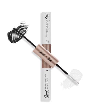 Lashes Bond and Seal Cluster Lash Glue for Individual Lashes Long Retention 48-72 Hours Waterproof Individual Lash Glue for Lash Clusters Latex Free DIY Eyelash Extensions Glue Black Bond & Clear Seal