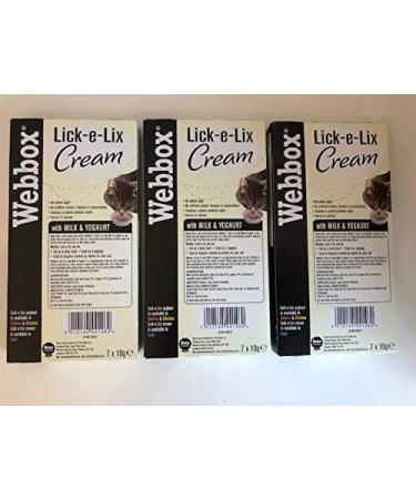 Webbox Lick-e-Lix Cream with Milk and Yoghurt 7 x 10g Sachets (Pack of 3) - Buy Online on SooperMarket.com