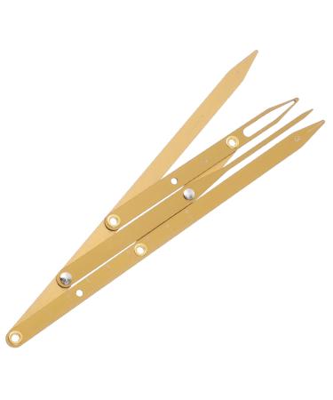 BELLIFFY Eyebrow Scale Eyebrow Ruler Makeup Ratio Eyebrow Measure Tool Eyebrow Stencil Measuring Tool Golden 16X4.5X0.6CM Golden