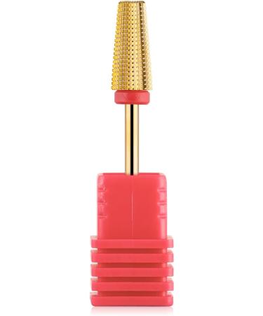 BNG 5-in-1 Carbide Nail Drill Bit for Fast Acrylic & Hard Gel Removal - Tungsten Steel Manicure Pedicure Tool - Fine Gold - Buy Online on SooperMarket.com