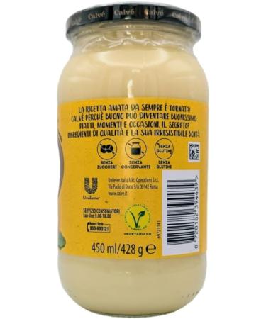 Calve Classica Mayonnaise La Maionese No.1 in Italy With Free Range Eggs 428g - Pack of 2 - Buy Online on SooperMarket.com