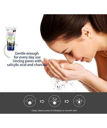 Epielle Charcoal Exfoliating Scrub 2pk - Deep Clean Pores Exfoliate & Smooth Skin - International Shipping Available - Buy Online on SooperMarket.com