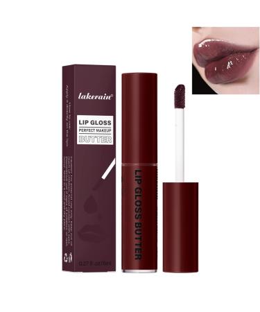 Butter Jelly Lipstick Mirror Moisturizing Lip Stain Day/Night Hydrating Beauty Color Long Lasting Coloring Charming Smooth Silk High Pigment Waterproof Lip Glaze for Fuller-looking Lips (3#)