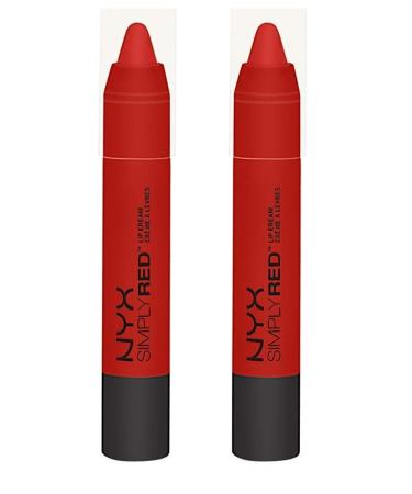 Pack of 2 NYX Simply Red Lip Cream Candy Apple SR03