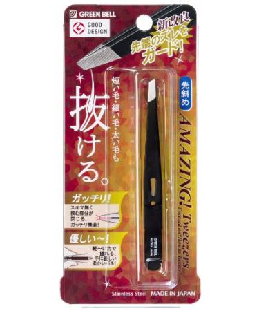 Tweezers destination diagonal type of green bell surprise (Black) GT-222