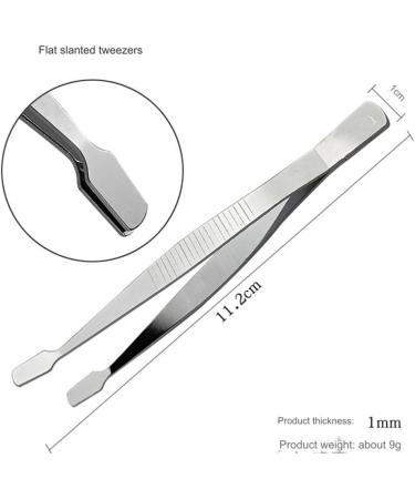 sunree 4-Piece Set of Stainless Steel Combination Tweezers Elbow Tip Labor-Saving Pliers -Reverse Flat-Mouth Stamp Clips - Buy Online on SooperMarket.com