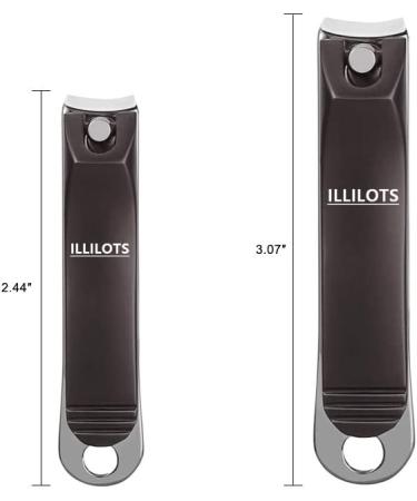 Durable Sharp Nail Clippers Set with Built-in Nail File | Matte Gray | Includes Tin Case - Buy Online on SooperMarket.com