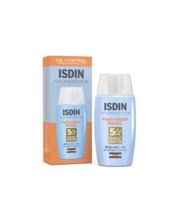 ISDIN Fusion Water Magic SPF50 50ml | Daily facial sun cream | Ultra-light texture (Pack of 1)