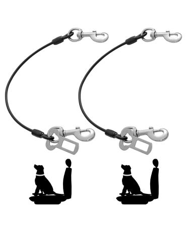 Mi metty strap off dog car car bite -resistant dog leash made of steel wire with car dog clock strapping strap car for all dogs black+black 24 inch/60 cm