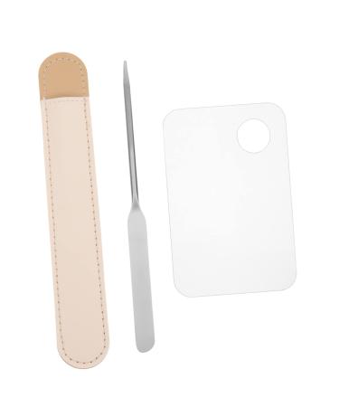 1 Set Palette Stick Cosmetic Palette Mixing Palette Foundation Mixing Tray Makeup Mixing Plate Makeup Tools Makeup Mixing Tray Makeup Foundation Palette Makeup Spatula and Palette 17.5X15CM As Shown