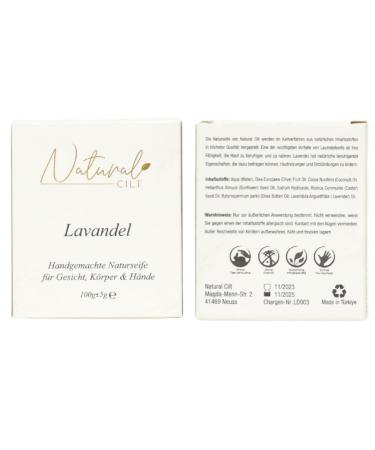 Natural Cilt Lavender Soap - 100% Natural Handmade No Harmful Ingredients Certified - All Skin Types - 100g Pack - Buy Online on SooperMarket.com