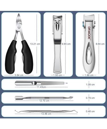 DRMODE PROFI Footnail Pliers Set - Super Sharp Nail Scissors & Clippers for Thick Nails Ingrown Nails - Complete 6-Piece Manicure Kit - Buy Online on SooperMarket.com