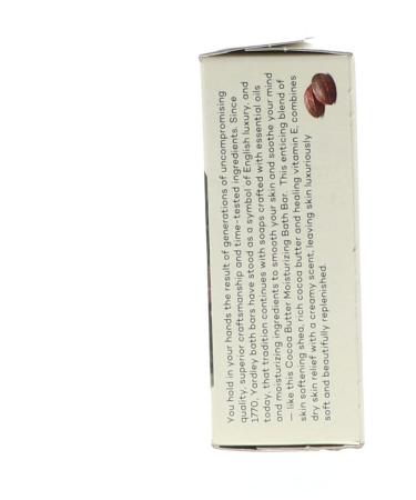 Yardley Cocoa Butter Moisturizing Bar Chocolate Scent 4.25 Oz | Premium Hydrating Soap for All Skin Types | International Shipping Available - Buy Online on SooperMarket.com