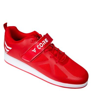 Northcore weightlifting shoes powerlifting shoes weightshole for men and women shoes for weightlifting and bodybuilding squat shoes weight lifter shoes cross lifting shoes red 45 EU red white