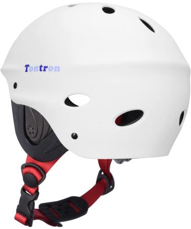 Tontron Adult Water Sports Helmet with Camera Mount Plate Matte Snow White Large - Buy Online on SooperMarket.com