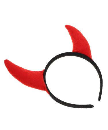 ABOOFAN Horn Headband Halloween Headbands for Women Halloween Horns Headband Cow Horn Headdress Devil Costume for Women Ladies Devil Costume Devil Cosplay Costume Plastic Props Photo Child