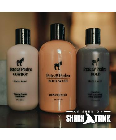 Pete & Pedro BAD BOY KIT | Bold Shampoo Cowboy Conditioner & Desperado Body Wash - Shark Tank Featured Men's Bodycare Set | International Shipping Available - Buy Online on SooperMarket.com