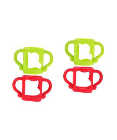 Vaguelly 4 Pcs Silicone Bottle Handle Milk Bottle Grips Bottle Grip Bottle Grip Milk Bottle Accessories Newborn Bottle Handle Silica Gel Silicone Soft Bottle 13.00X7.00X6.50CMx2pcs Assorted Colorx2pcs