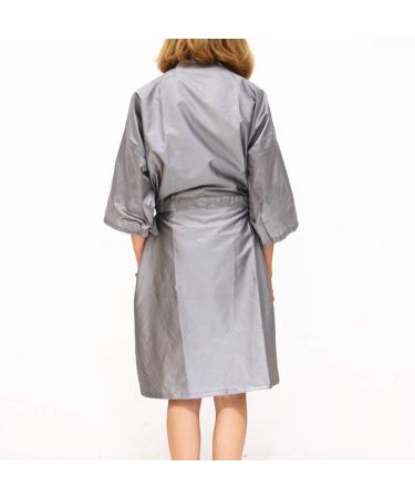 Buy Mollensiuer Silver Salon Robe - Stylish Hair Cutting Smock for Clients | International Shipping Available - Buy Online on SooperMarket.com